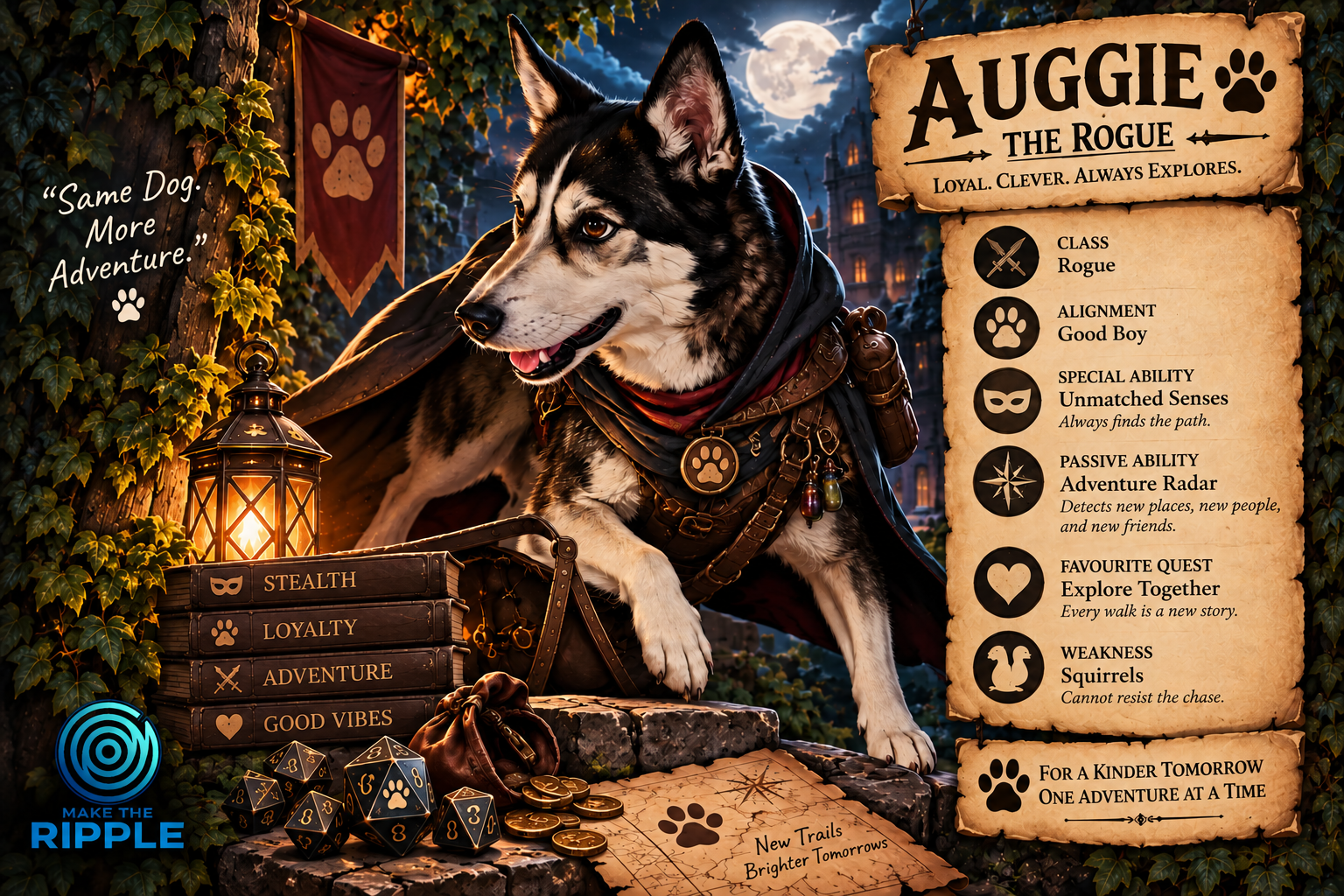 Auggie — The Rogue adventurer card